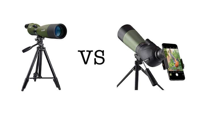 angled vs straight spotting scope